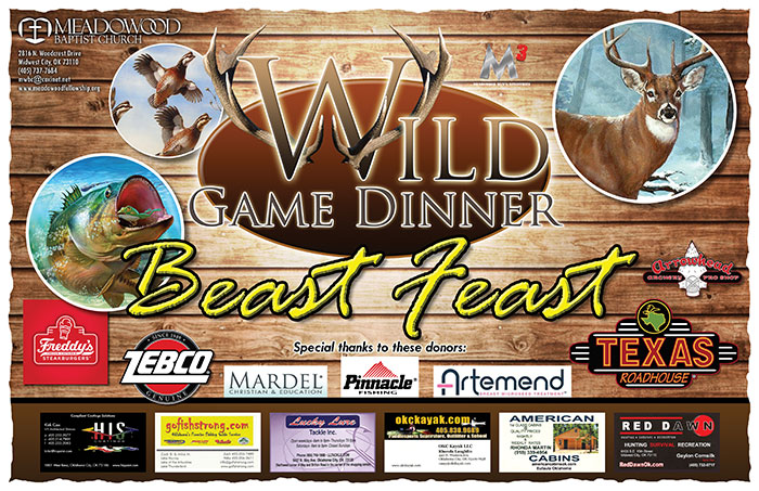 Wild Game Dinner Placemat